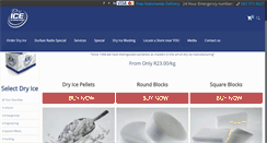 Desktop Screenshot of dryice.co.za